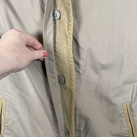 Vintage Foxland Barn Coat Plaid Wool Lined Jacket Corduroy Trim Women’s 16 - Picture 9 of 15